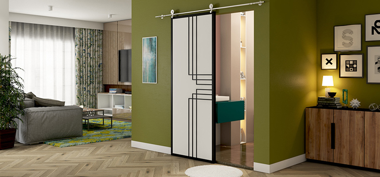 sliding bathroom door installation in Pinole